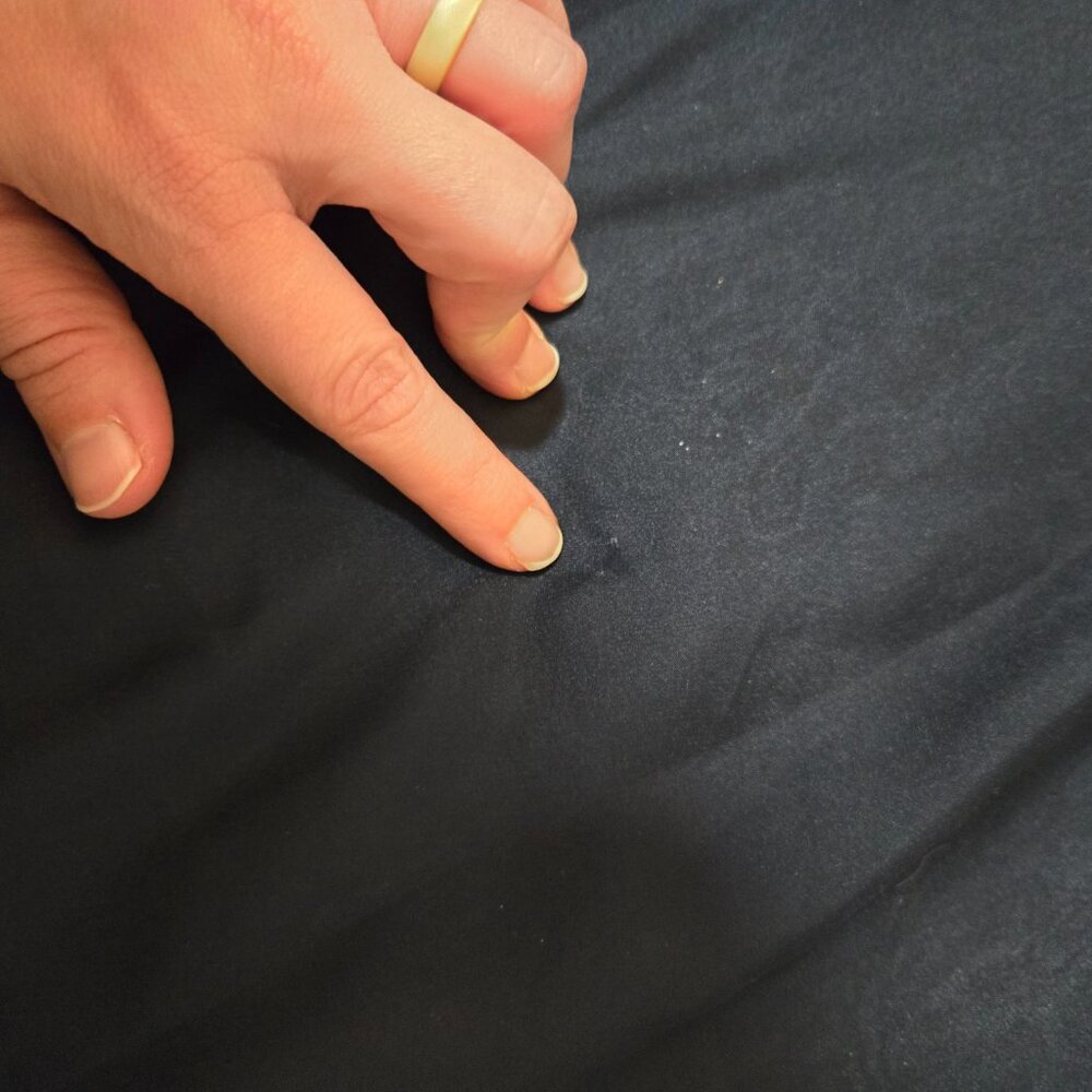 Sz 18 Alyce Paris 6573 Navy Chiffon Strapless Sweetheart Gown Gold Citrine Stone - Picture 7 of 12